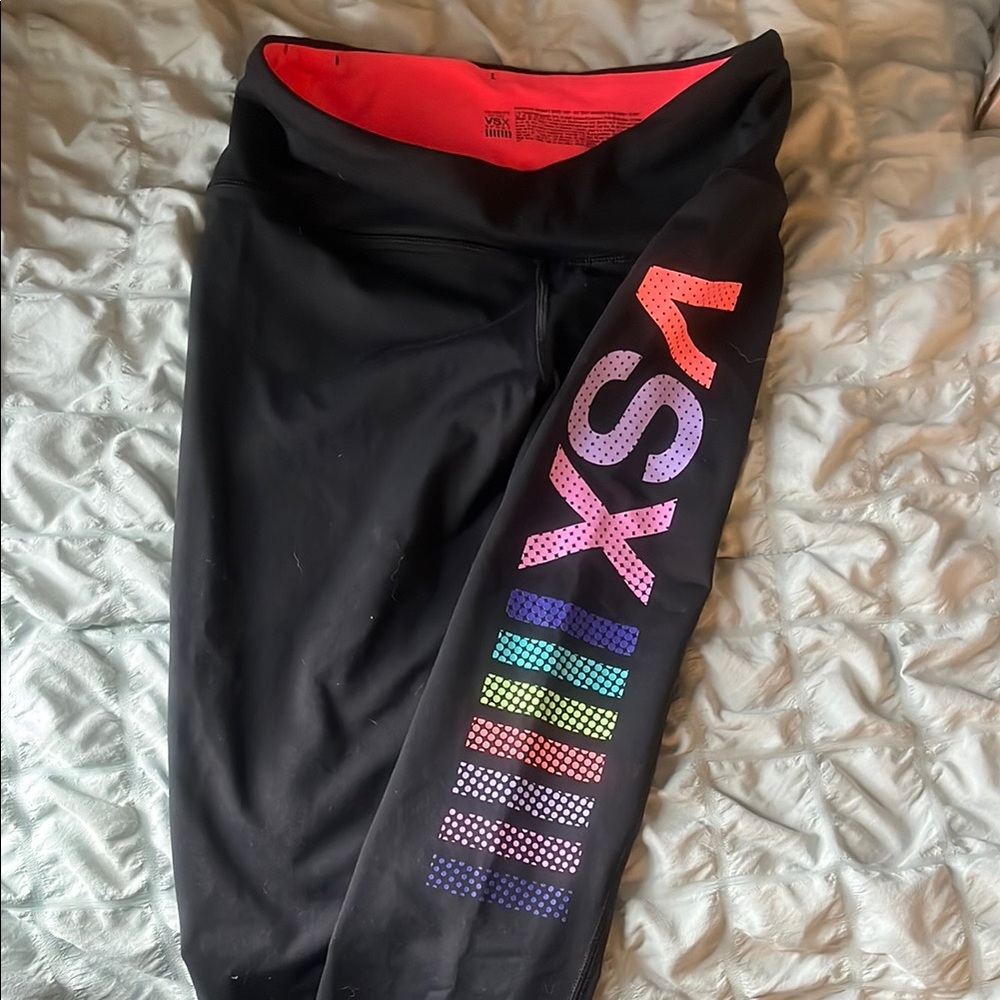 Black Leggings with Colorful VSX Logo